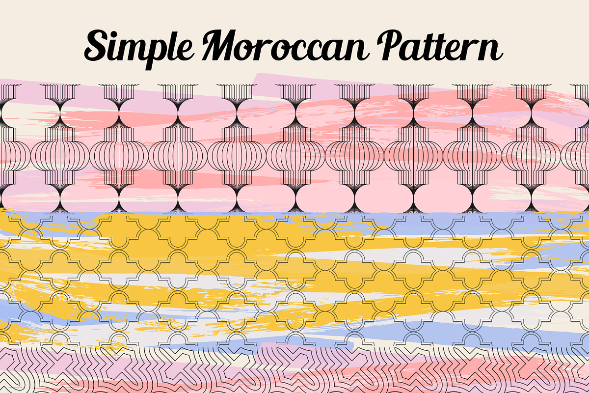 Simple Moroccan patterns+textures, a Pattern Graphic by Zebra-Finch (Photo 4 of 9)