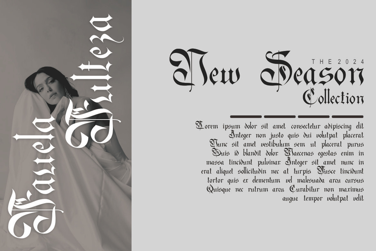 Selennia, a Blackletter Font by Kenrichi (Photo 7 of 7)