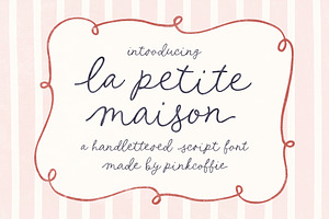 La Petite Maison Handwritten Script, a Script Font by Pink Coffie