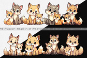 Wolf Mother's Day Clipart, a Graphic by Artnoy (Thumbnail 2 of 5)