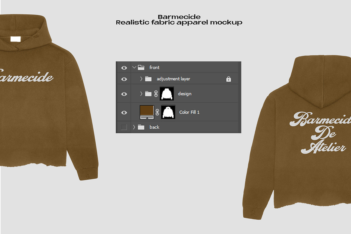 Unfinished pullover hoodie mockup, a Hoody Mockup by Barmecide Mockup Studio (Photo 3 of 3)