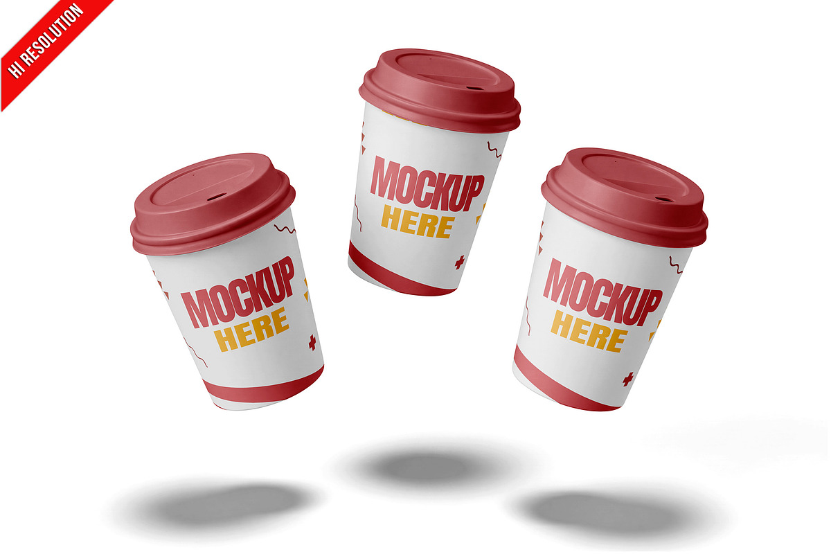 Paper Coffee Cups PSD, a Cups & Container Mockup by Bruno's Shop (Photo 1 of 3)