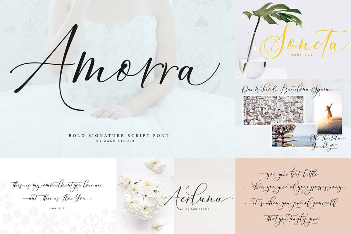 Font Collection Bundle, a Script Font by Zane Studio (Photo 4 of 21)