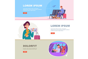 Travel with pets. male and female, an Animal Illustration by Onyx