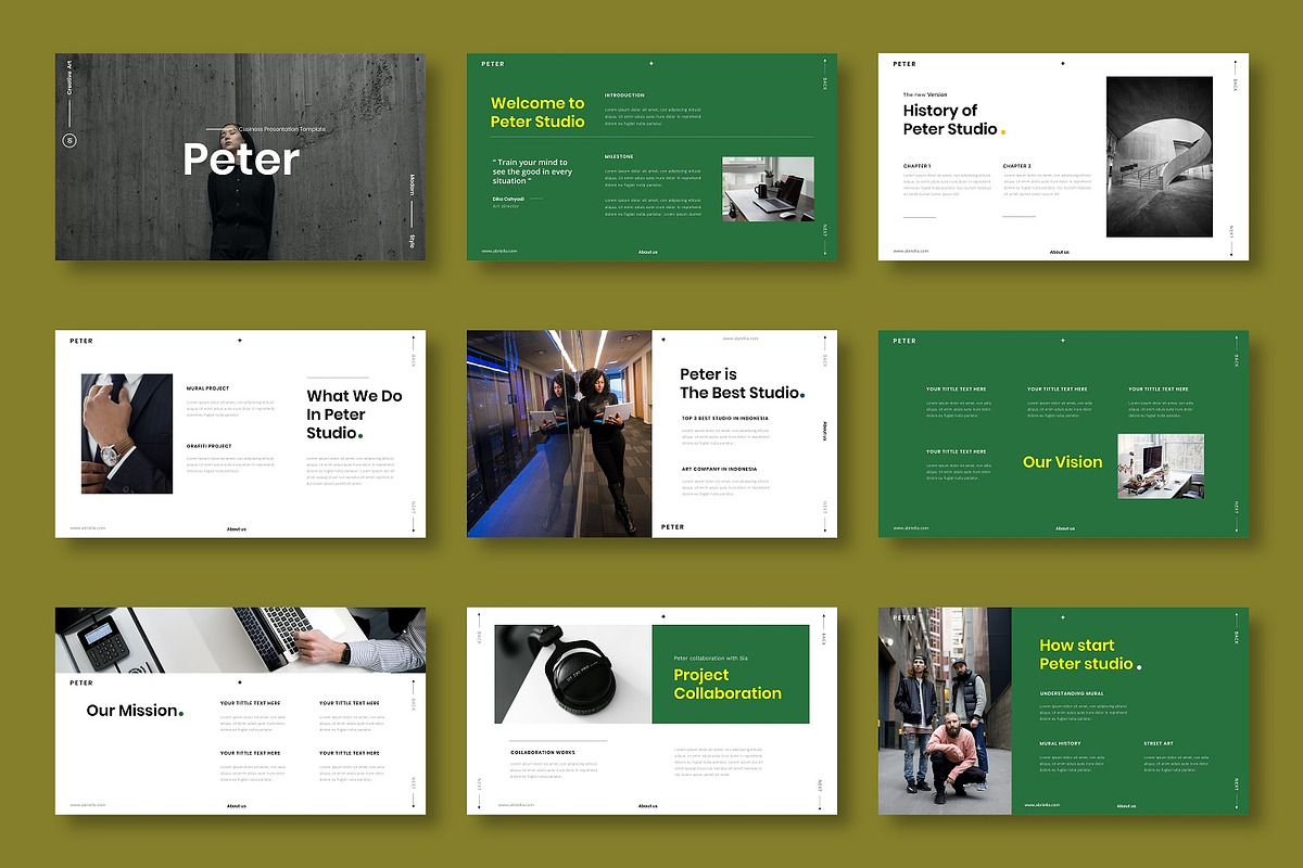 Peter - Business Google Slide, a Presentation Template by Dens Creative Studio (Photo 2 of 6)