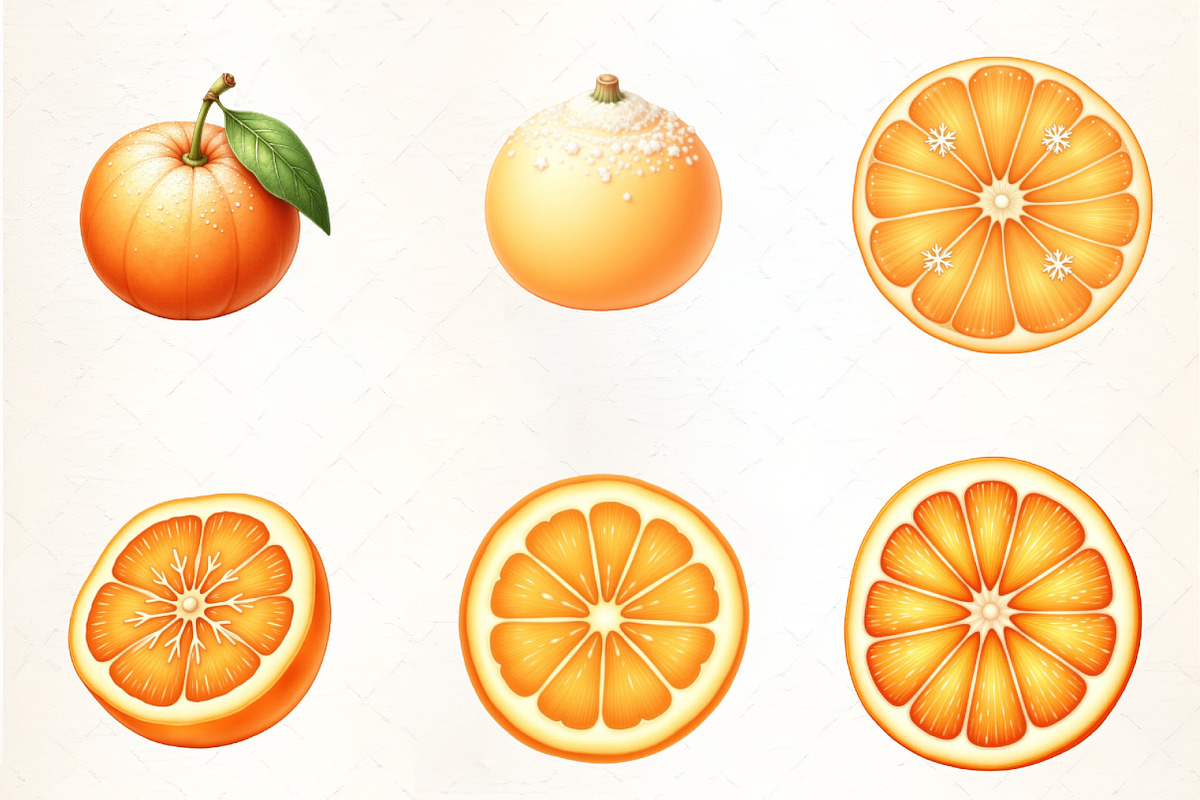 Cozy Tangerine Winter Clipart, an Illustration by CrexoraLab (Photo 2 of 5)