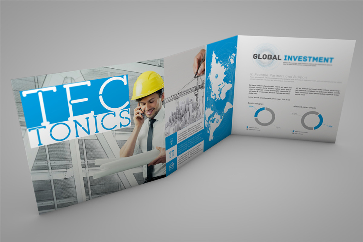 Square Trifold Mockup, a Print Template by RgraphicsDesign (Photo 2 of 5)