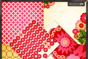 Digital Paper Pack Red Roses