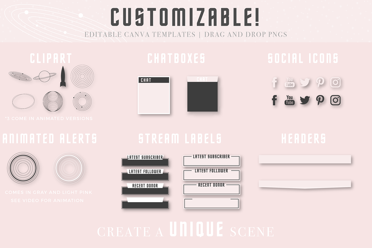 Streaming: Orbit Twitch/Stream Kit, a Social Media Template by Liseno ...