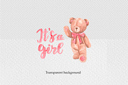 Teddy Bears – Watercolor Clipart set, an Illustration by Marine art (Thumbnail 3 of 4)