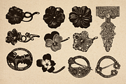80+ Vintage Illustrations - Brooches, an Illustration by Meglenov (Thumbnail 8 of 8)