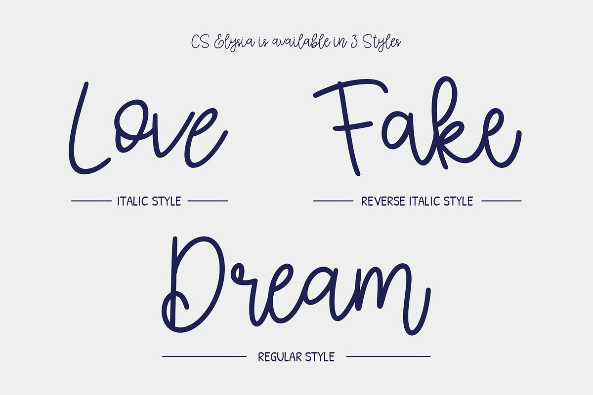 CS Elysia – Elegant Script Font, a Script Font by Craft Supply Co. (Photo 2 of 8)