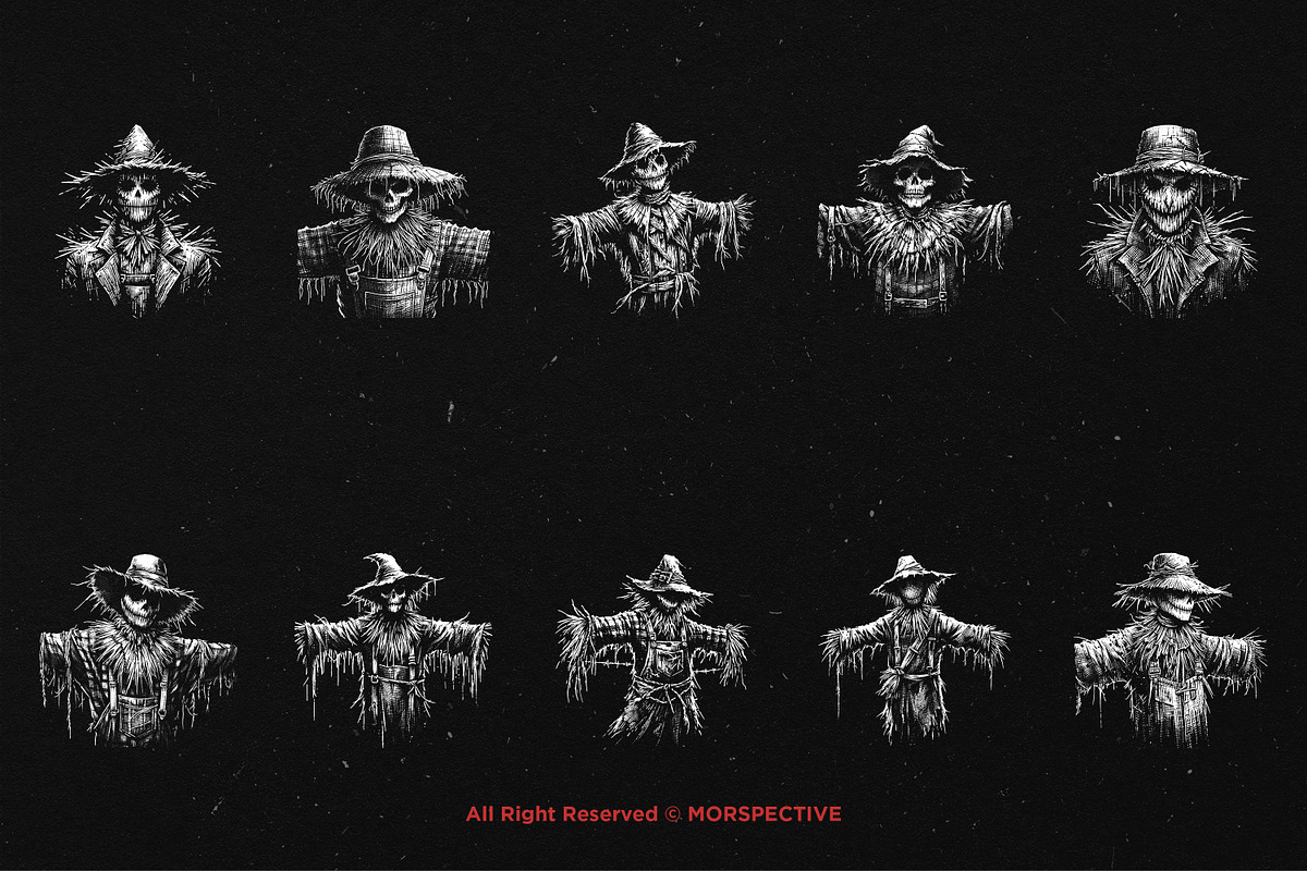 10 Bundle Dark Art Scarecrow Doll, an Illustration by Morspective (Photo 6 of 7)