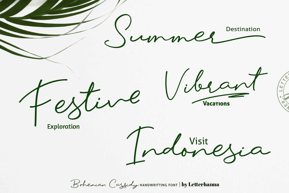 Bohemian Cassidy Font, a Handwritten Font by Letterhanna Studio (Photo 6 of 13)