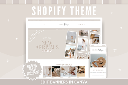 Light Beige Shopify Theme, a Shopify Template by SunshineStudioBoutique