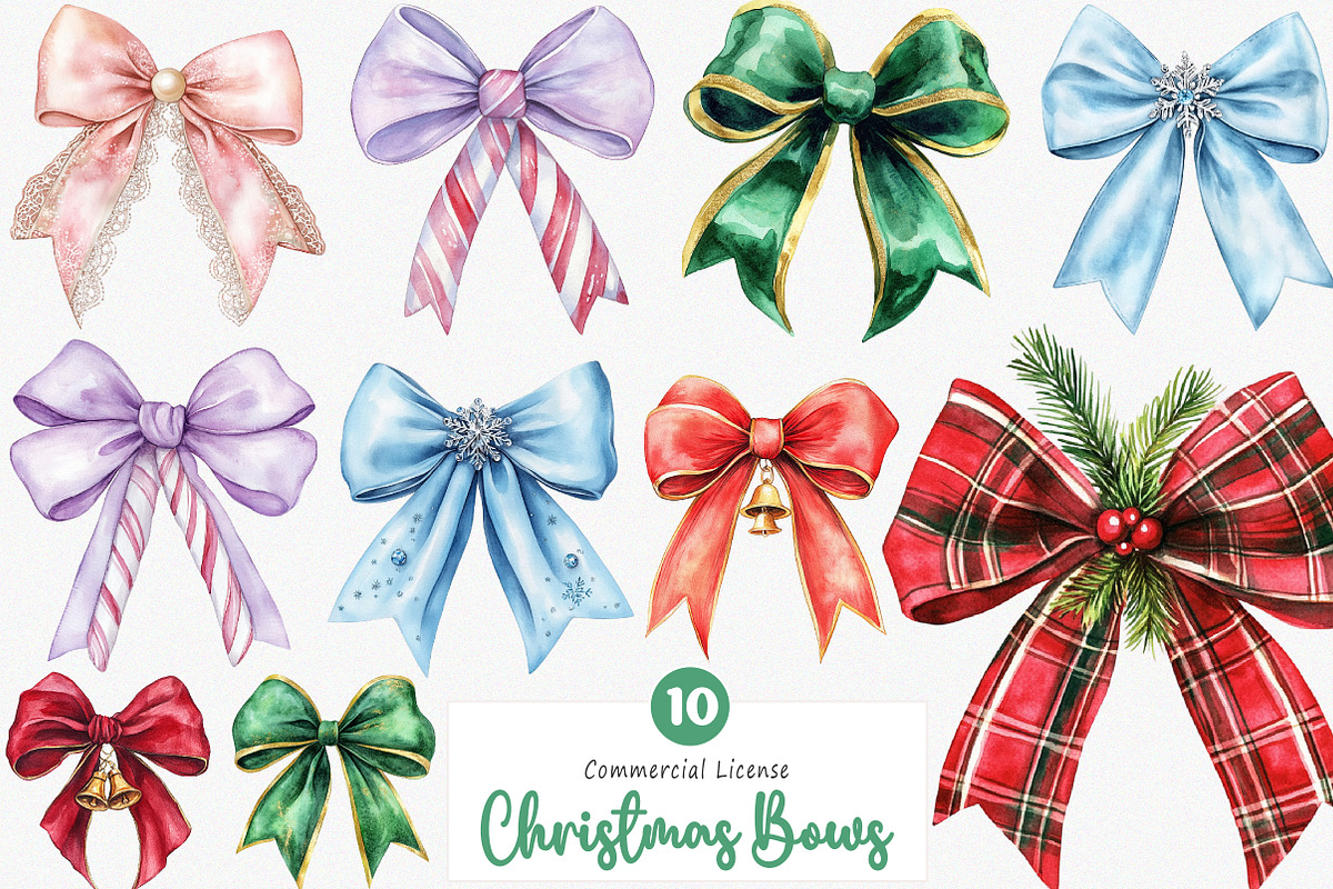 Christmas Coquette Bows Holiday PNG, an Illustration by SinaCreation (Photo 1 of 7)