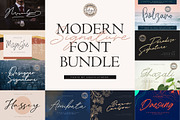 The Modern Signature Font Bundle, a Script Font by Graphicfresh (Thumbnail 1 of 11)