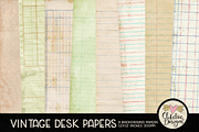 Vintage Desk Papers Backgrounds, a Texture Graphic by Clikchic Designs (Thumbnail 1 of 5)