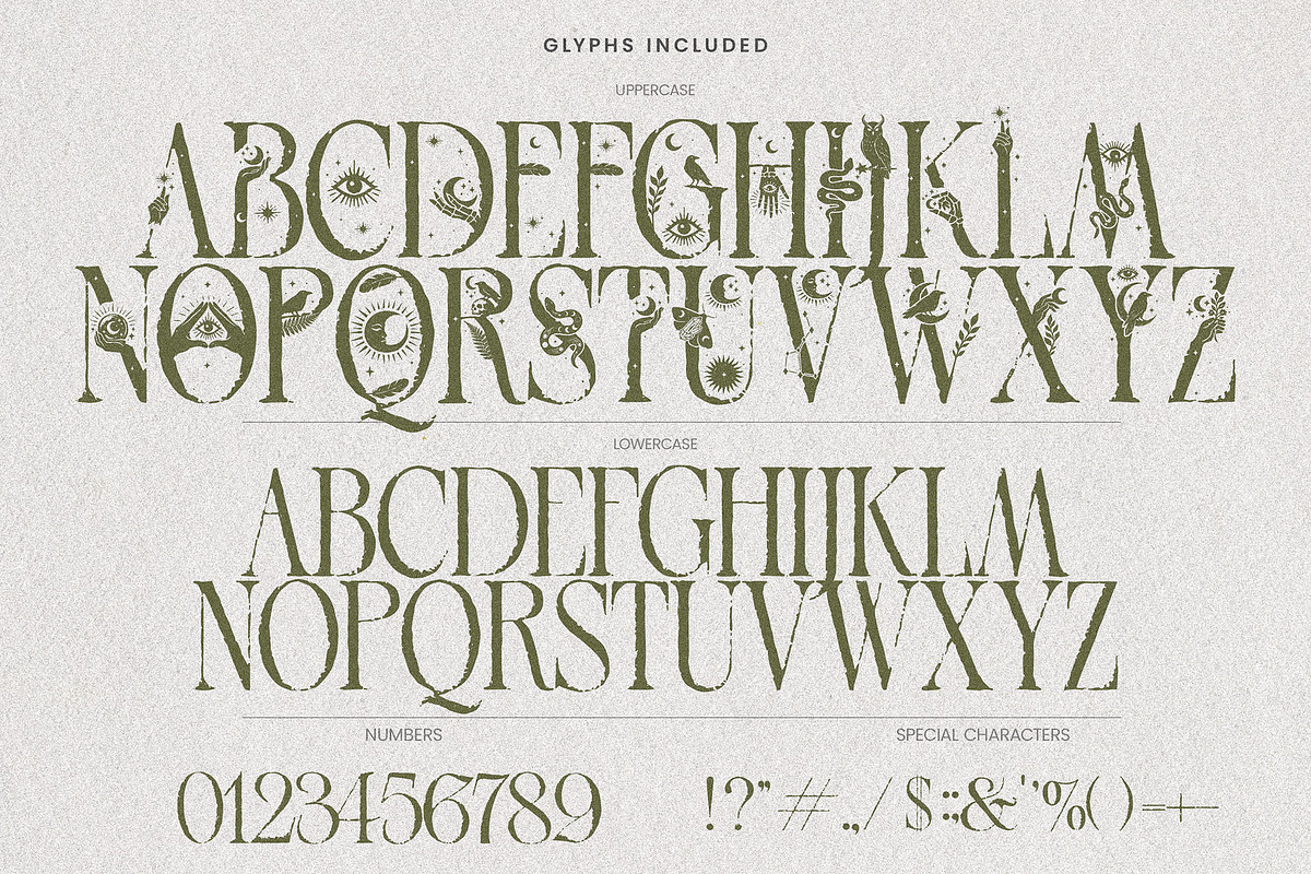 Celestial - Mystic Tarot Font, a Serif Font by AndrewPixelType (Photo 5 of 10)