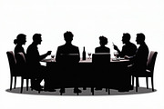 Dinner Table Silhouette Art, an Illustration by hafijul (Thumbnail 3 of 9)