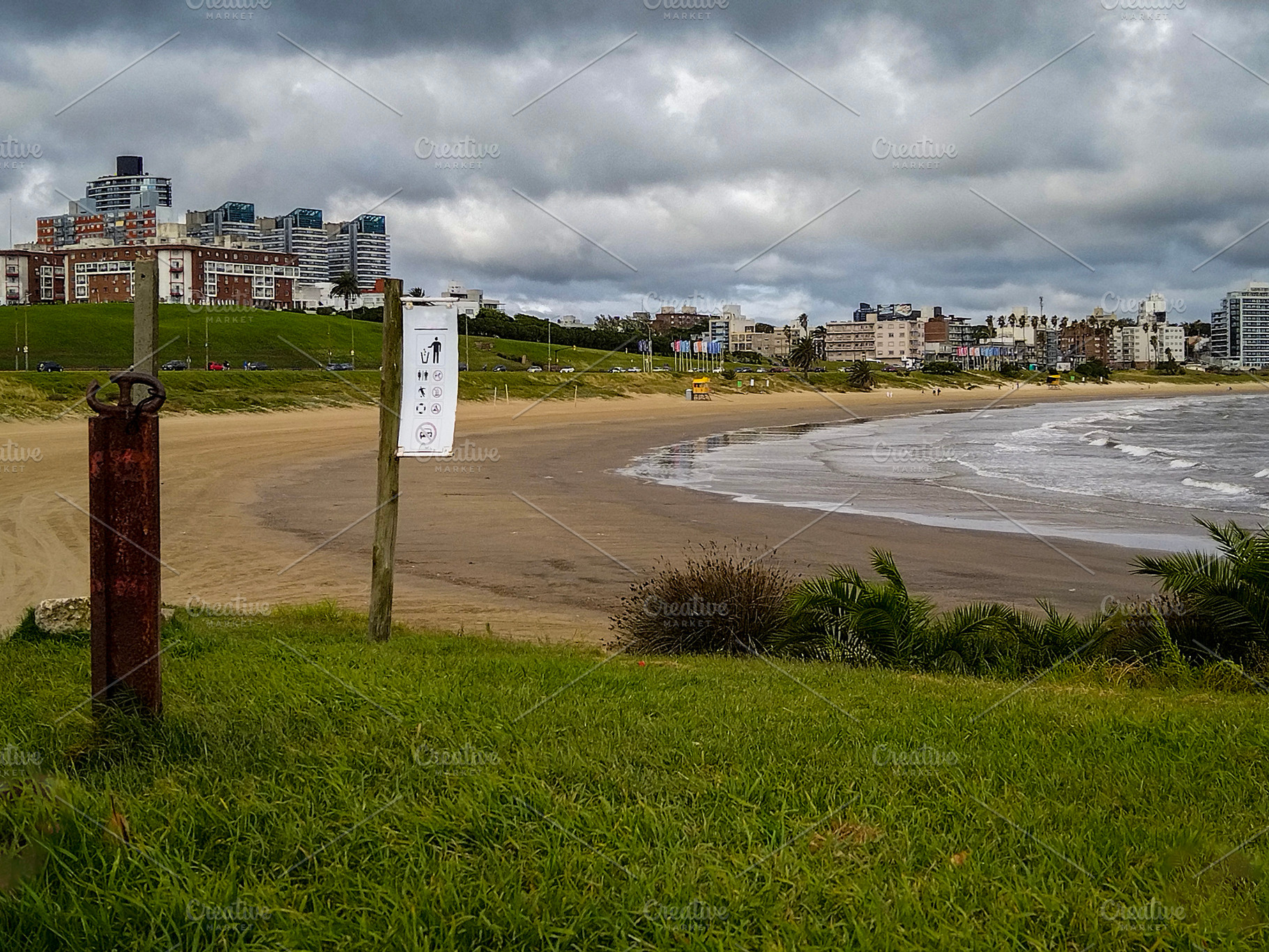 Cloudy day on buceo beach,montevideo, uruguay, a Nature Photo by DanFLCreativo