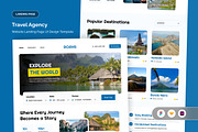 Modern Travel Agency Landing Page UI, a Landing Page Template by twinstd (Thumbnail 1 of 5)
