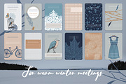 Winter Business Cards, a Business Card Template by Nadia Emelianova (Thumbnail 2 of 3)