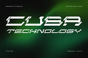 Cuba Technology - Modern Logo Font, a Sans Serif Font by Nirmana Visual (Thumbnail 1 of 10)
