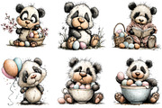 Whimsical Easter Panda Clipart, an Illustration by Sublimation Artist (Thumbnail 4 of 7)