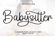 Babysitter | Script Font, a Handwritten Font by Scratchones (Thumbnail 1 of 9)