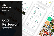 Capi Restaurant UI Kit iOS iphone X, an App Template by Capi Product (Thumbnail 2 of 8)