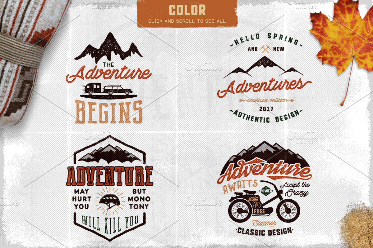 9 Adventure Logos & Tee Designs, an Object Graphic by JeksonGraphics (Photo 2 of 10)