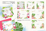 Tropical New Year Party, a Texture Illustration by Watercolor by Tonia Tkach (Thumbnail 8 of 10)