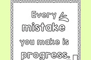Growth Mindset Coloring & Posters, an Education Illustration by Sourcedigi (Thumbnail 2 of 4)