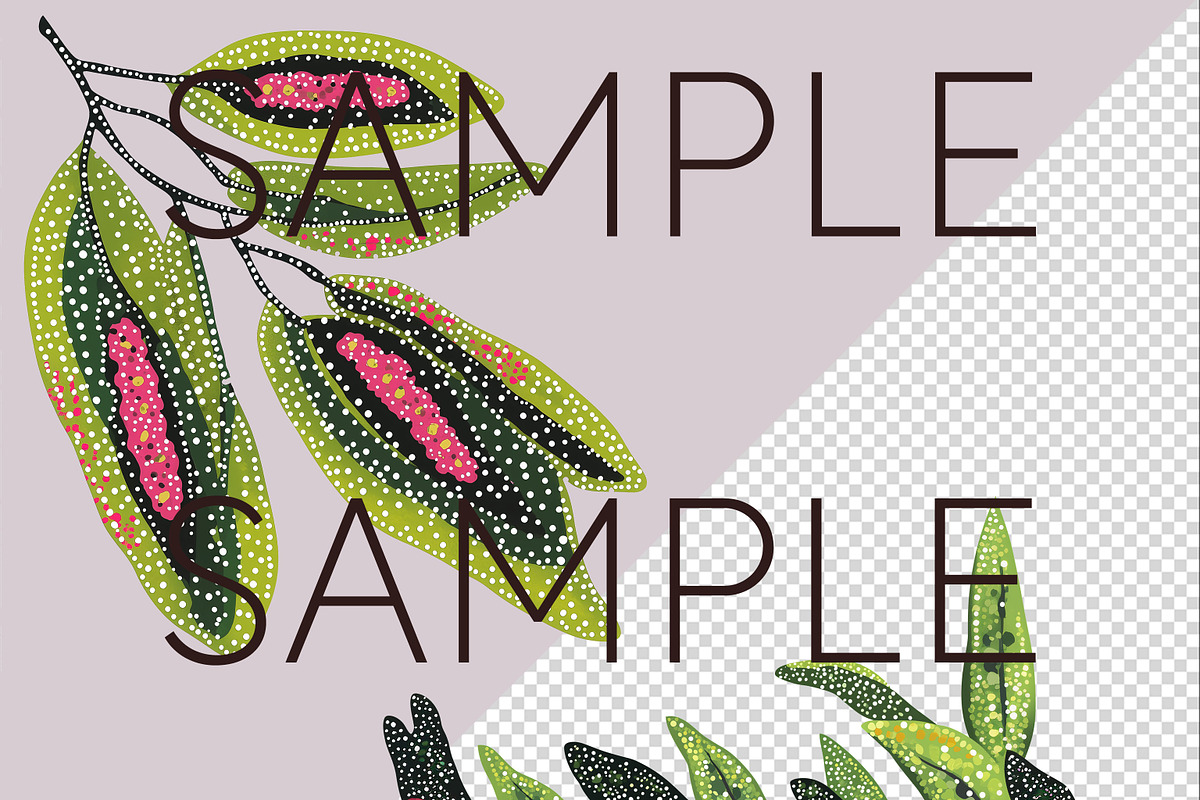 Aboriginal-Style Eucalyptus Clipart, a Decorative Illustration by Pawcasso's Portraits (Photo 5 of 9)