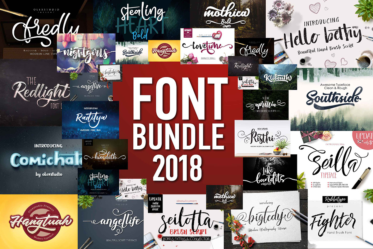 FONT BUNDLE 2018