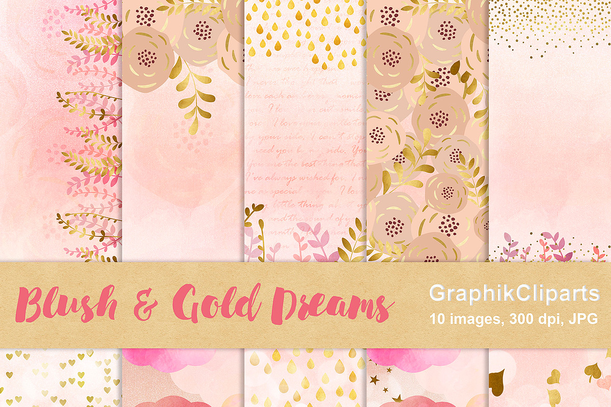 50% OFF Blush & Gold Bundle, a Texture Graphic by Chus Moreno Studio (Photo 4 of 8)