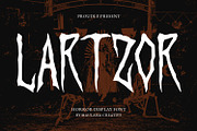 Lartzor Horror Display Font, a Handwritten Font by Maulana Creative (Thumbnail 1 of 7)