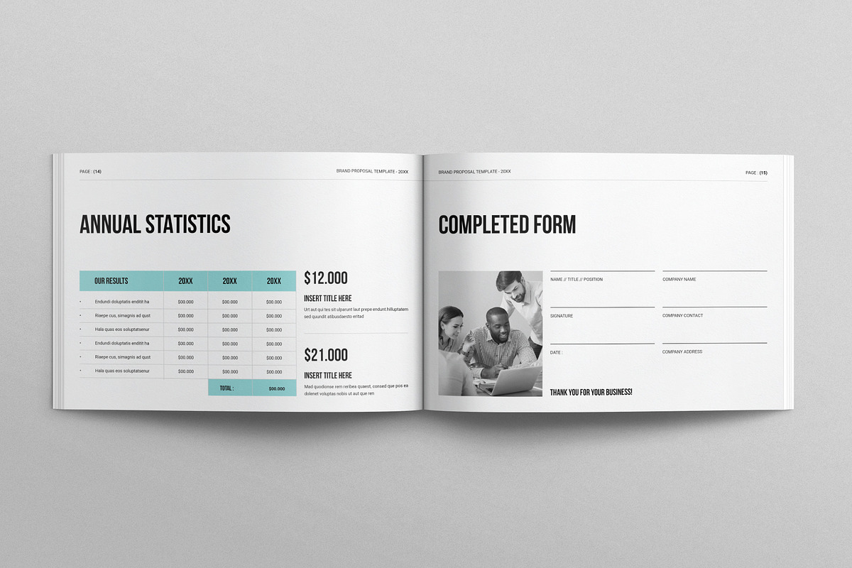 Brand Proposal Template Landscape, a Brochure Template by E-Type (Photo 6 of 7)
