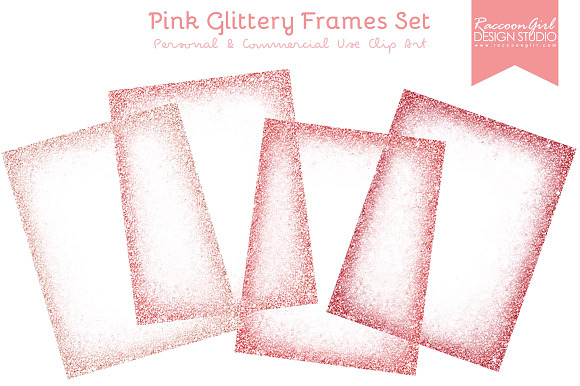 Pink Glittery Frames Set preview 2