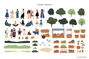 Farmer Market people set clipart, a Person Illustration by LyubovZaytseva (Thumbnail 2 of 8)
