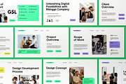 White Green Project Proposal Google, a Presentation Template by graphicook (Thumbnail 1 of 4)