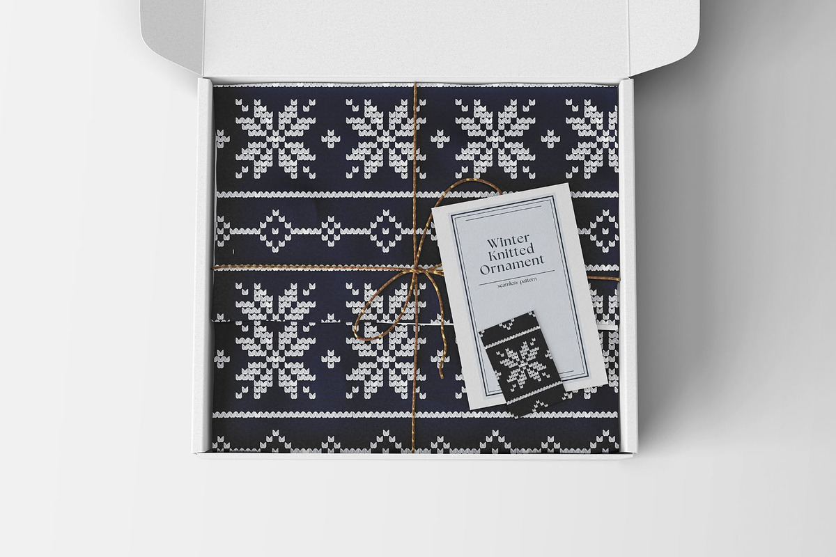 Knitted Winter Seamless Pattern, a Pattern Graphic by MouseGrey (Photo 3 of 5)