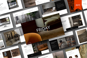 Friday– Interior Design Powerpoint, a Presentation Template by Dens Creative Studio