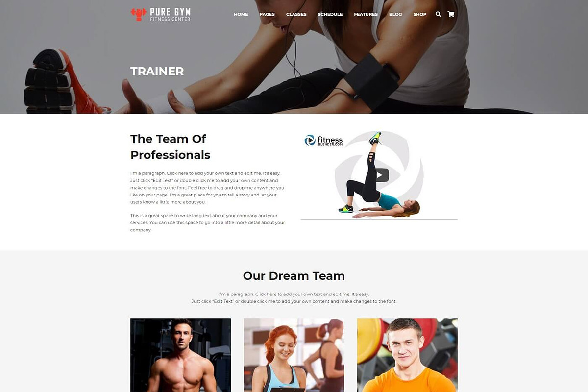 PureGym – Gym, Fitness & Business, a WordPress Template by Cherry Wordpress Theme (Photo 4 of 9)