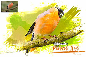 Wotercolor Paint Art Photoshop Actio