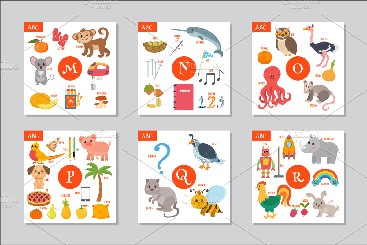ABC Cute animals alphabet, a Graphic by Helen Sko (Photo 4 of 6)