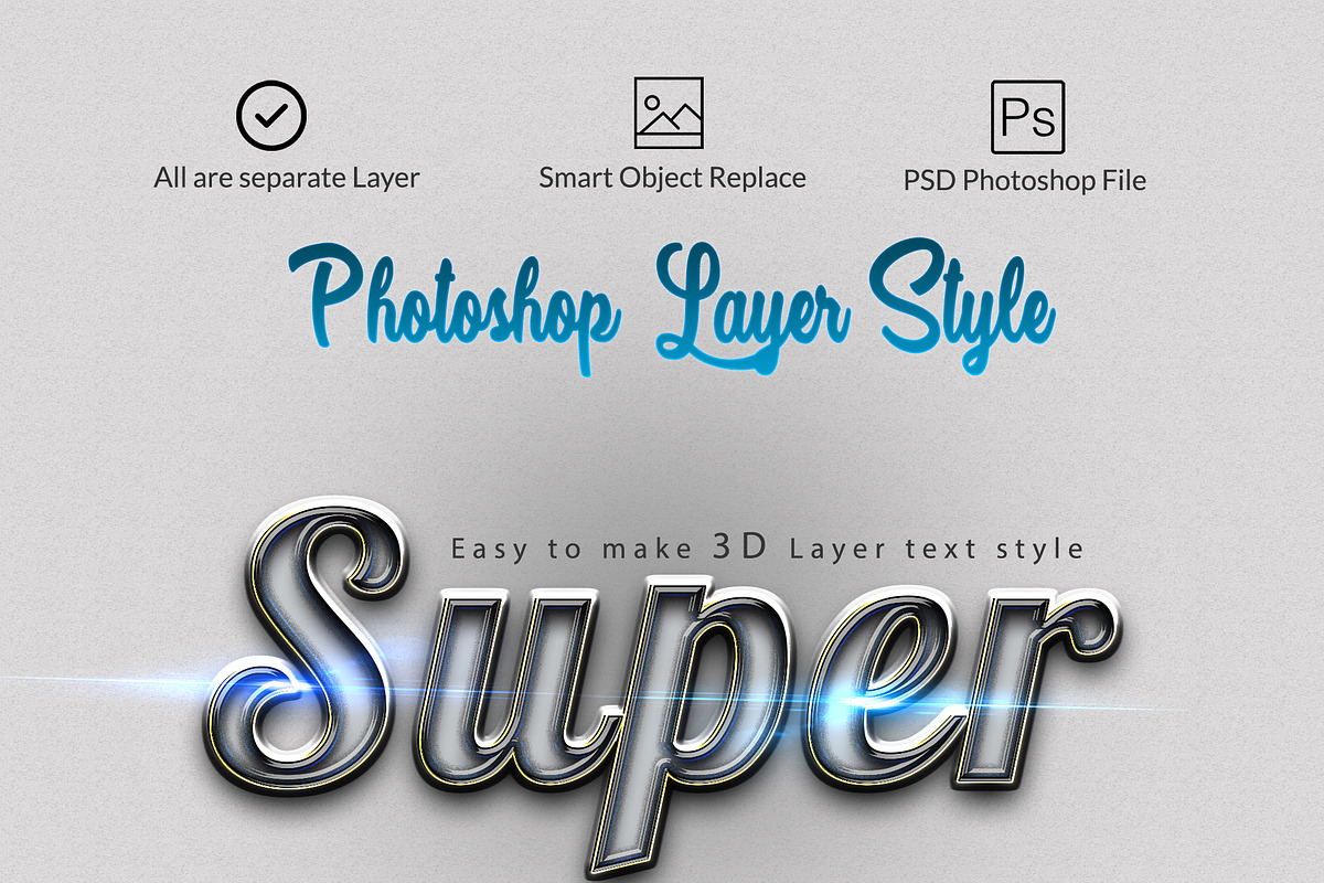 3D Bundle Photoshop Layer Style, a Layer Style Add-On by MRI STUDIO (Photo 10 of 19)