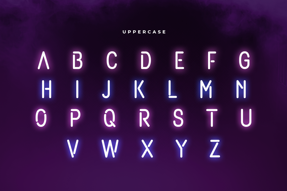 Beacon - Neon Light Party Font preview 6