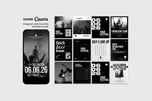 music festival / Social Media Kit, a Social Media Template by Lookslabs